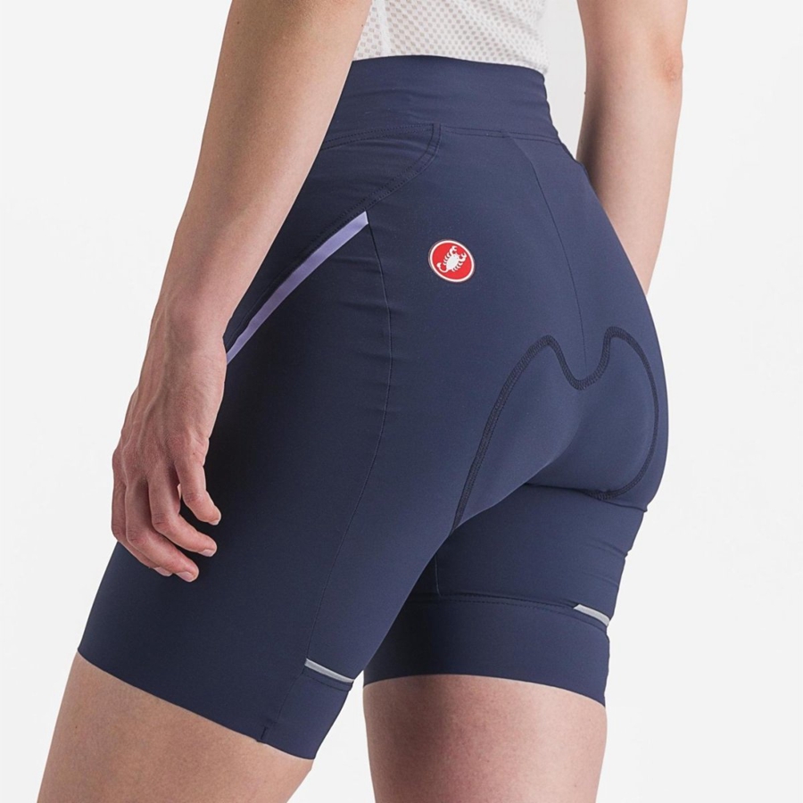 Short Castelli VELOCISSIMA 3 Mujer Azules Moradas Blancas | 654-YVPBEM