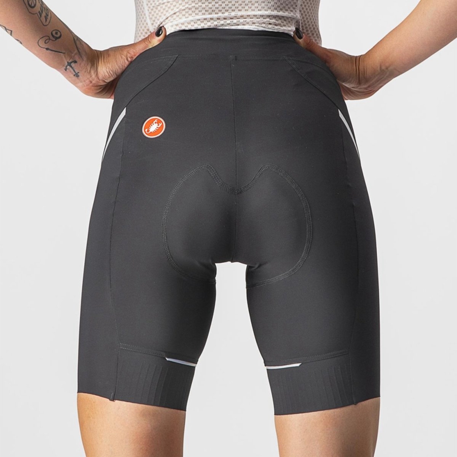 Short Castelli VELOCISSIMA 3 Mujer Negras Plateadas | 728-SJXTAI