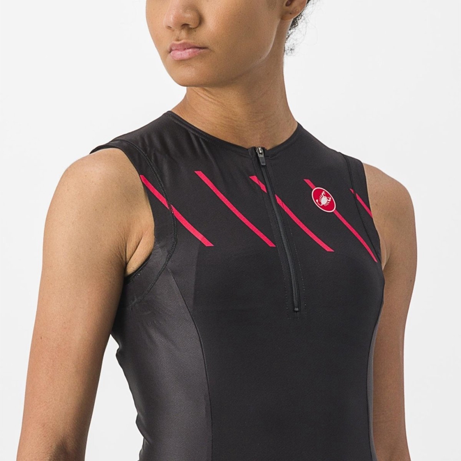 Trajes Castelli FREE 2 W TRI SINGLET Mujer Negras | 751-TOSFML