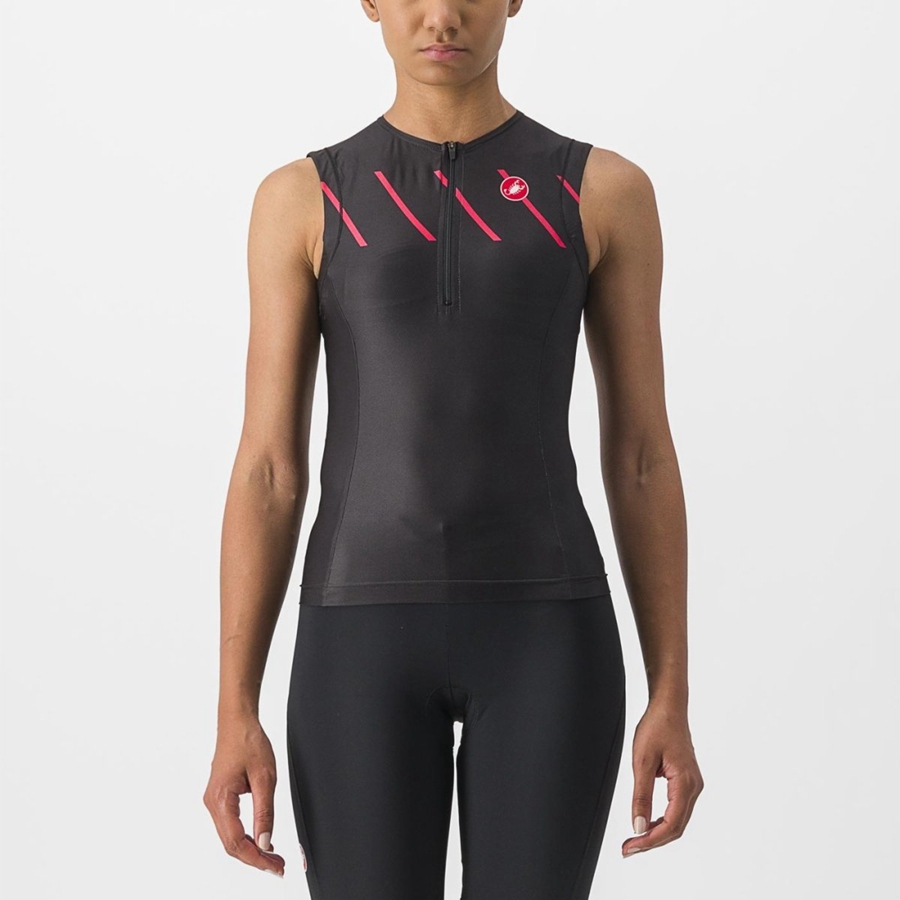 Trajes Castelli FREE 2 W TRI SINGLET Mujer Negras | 751-TOSFML