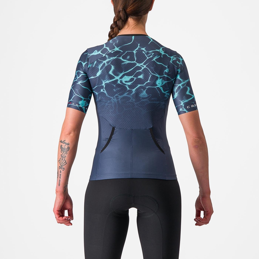 Trajes Castelli FREE SPEED 2 W RACE TOP Mujer Azules Turquesa Claro | 280-OPSCFD